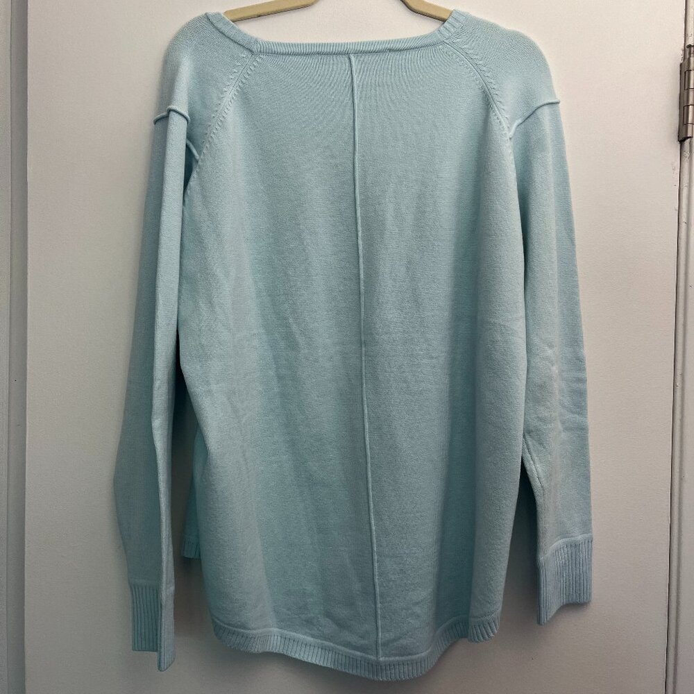 French Connection Blue Scoop Neck Sweater